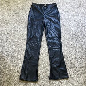 H&M Black Faux Leather Pants